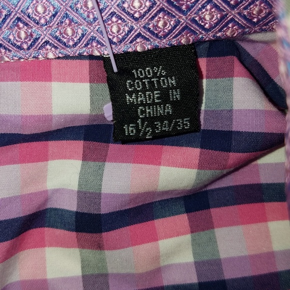 English Laundry Purple Striped Button Shirt - Picture 3 of 4